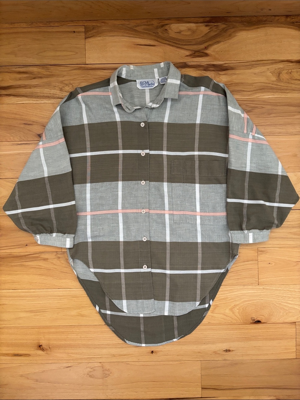 ANGELIQUE IMPORTS INC | Vintage 90s Hipster Plaid Boho Dolman Top | Size M